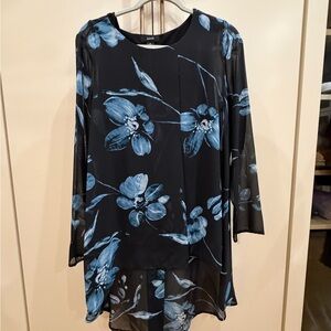 Alfani Midnight Black and Sapphire Blue Tunic